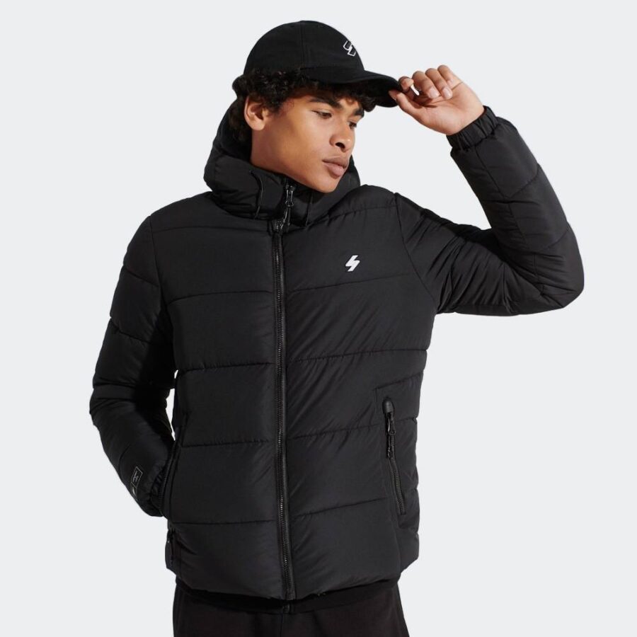 superdry hooded sports puffer