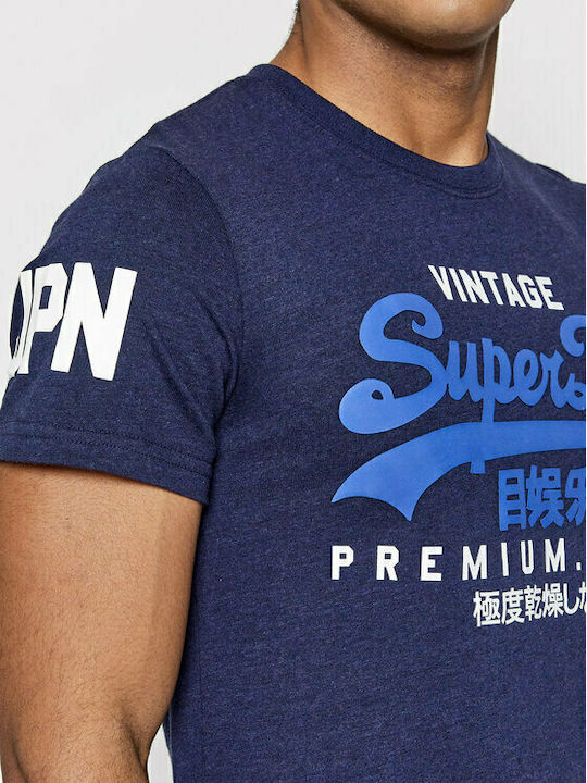 Vitzileosstores SUPERDRY VL TEE M1011356A 4AY BLUE GRIT