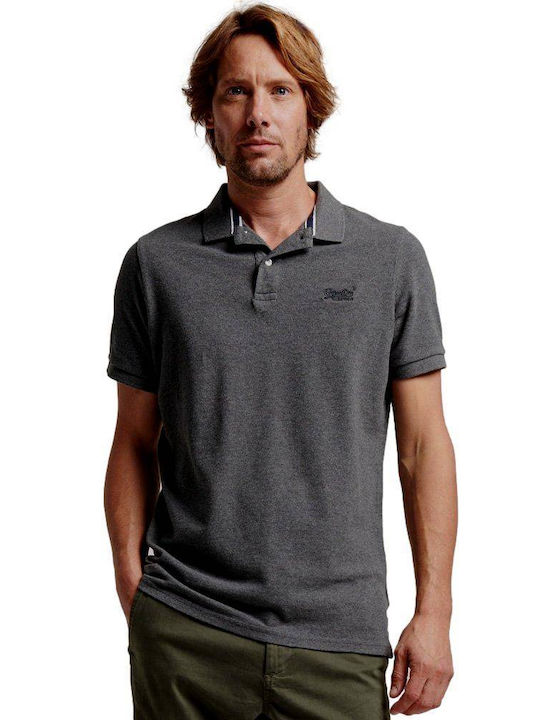 Vitzileosstores SUPERDRY T-SHIRT PIQUE POLO M1110247A 5XZ CHARCOAL