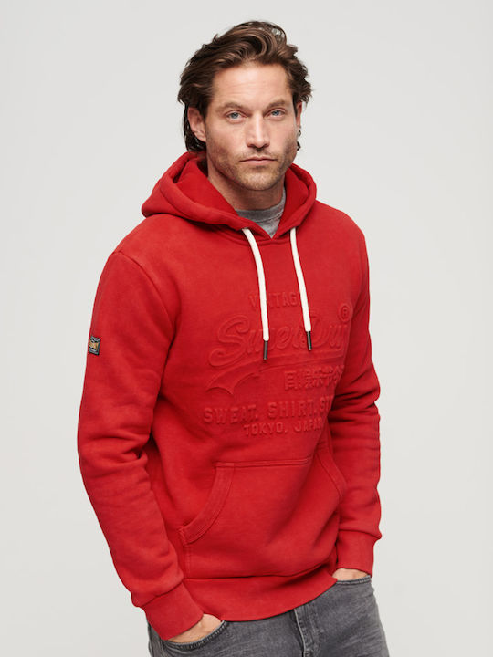 Vitzileosstores SUPERDRY ESSENTIAL HOODIE M2013130A OPI RED