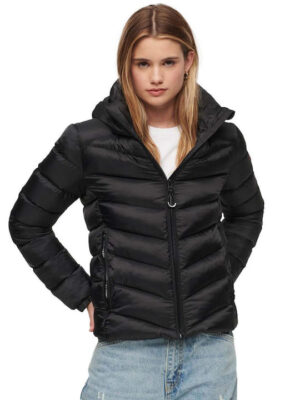 Vitzileosstores SUPERDRY HOODED FUJI PADDED JACKET W5011593A 02A BLACK