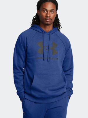 Vitzileosstores UA RIVAL FLEECE LOGO HOODIE 1379758 432 BLUE